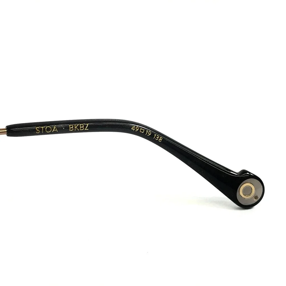Etnia Barcelona Eyeglasses Frame STOA BKBZ Black Bronze Round Wire Rim 49-19-138